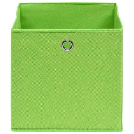 Vidaxl opbergboxen 10 st 28x28x28 cm nonwoven stof groen