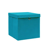 Úložné boxy Vidaxl s víkem 4 ks 28x28x28 cm Baby Blue