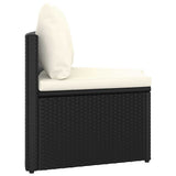 Vidaxl 2-delige loungeset met kussens poly rattan zwart