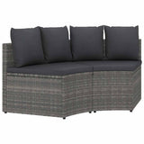 Vidaxl 2-delige loungeset met kussens poly rattan grijs