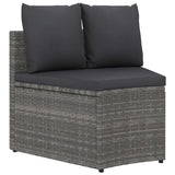 Vidaxl 2-delige loungeset met kussens poly rattan grijs