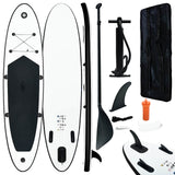 Vidaxl Stand Up Paddleboard Set Oppustelig sort og hvid