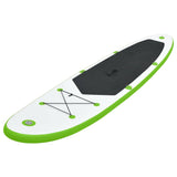 Vidaxl Stand up Paddelboard set overgatable gréng a wäiss