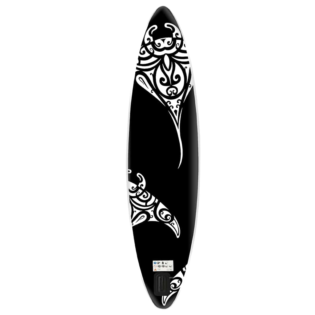 Vidaxl Stand Up Paddleboard Set gonflable 305x76x15 cm noir