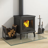 Vidaxl glass plate fireplace rectangular 80x50 cm