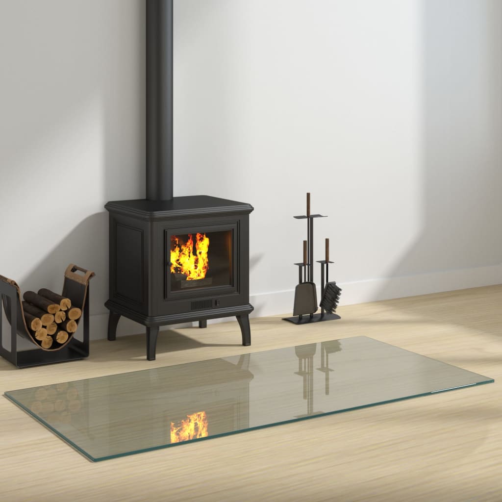 Vidaxl glass plate fireplace rectangular 120x60 cm