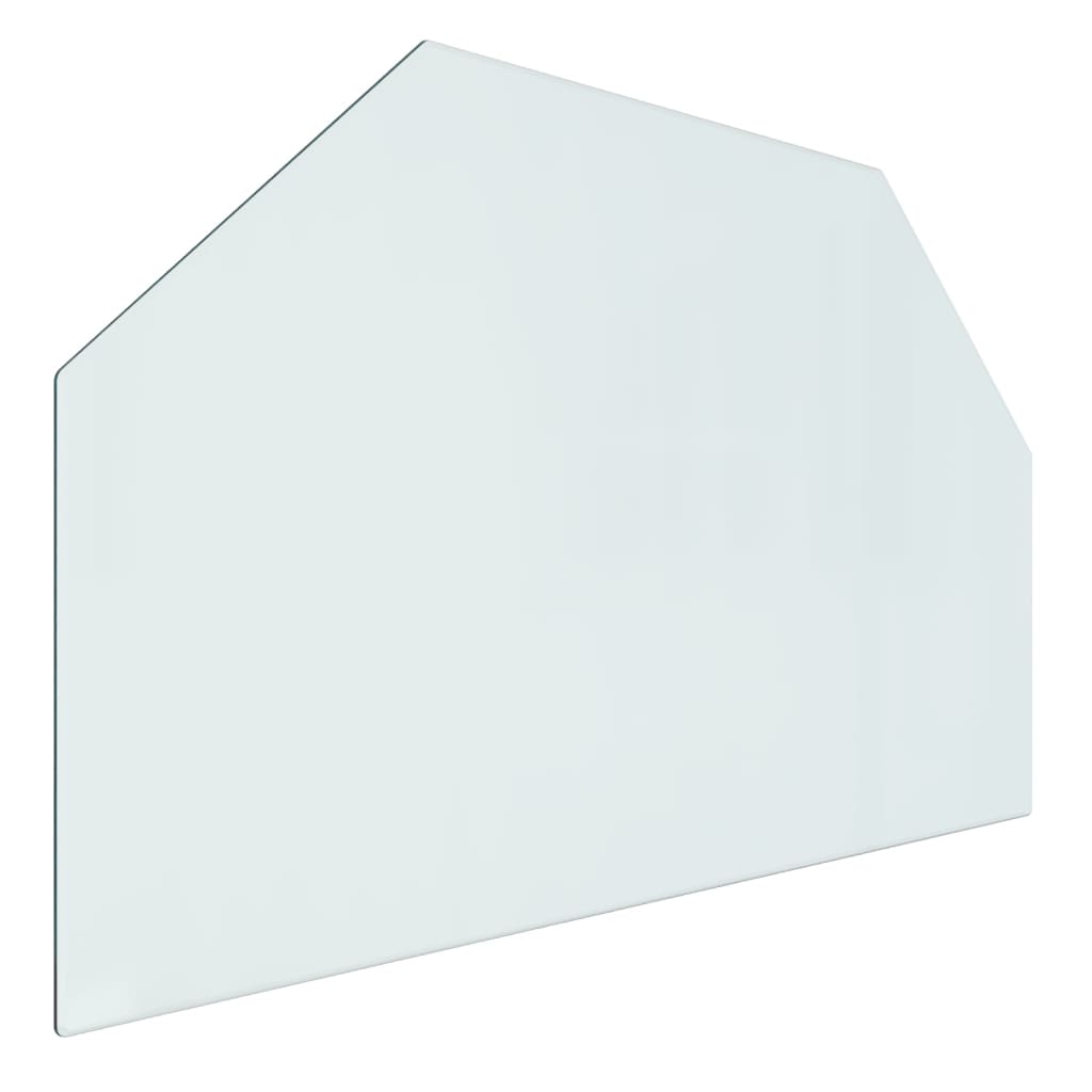 VIDAXL Glassplatten Kamin hexagonal 80x50 cm