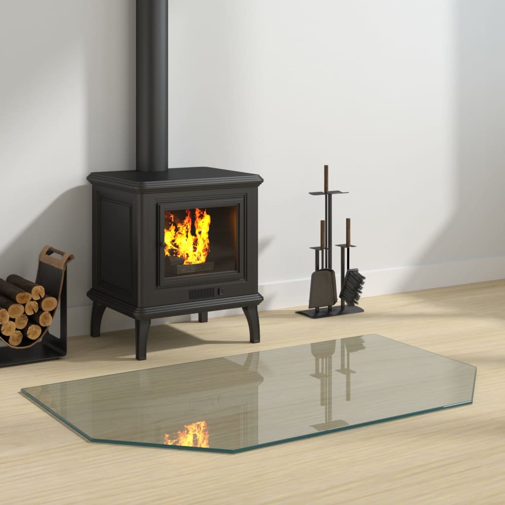 Vidaxl Glass Plate Fireplace Hexagonal 100x60 cm