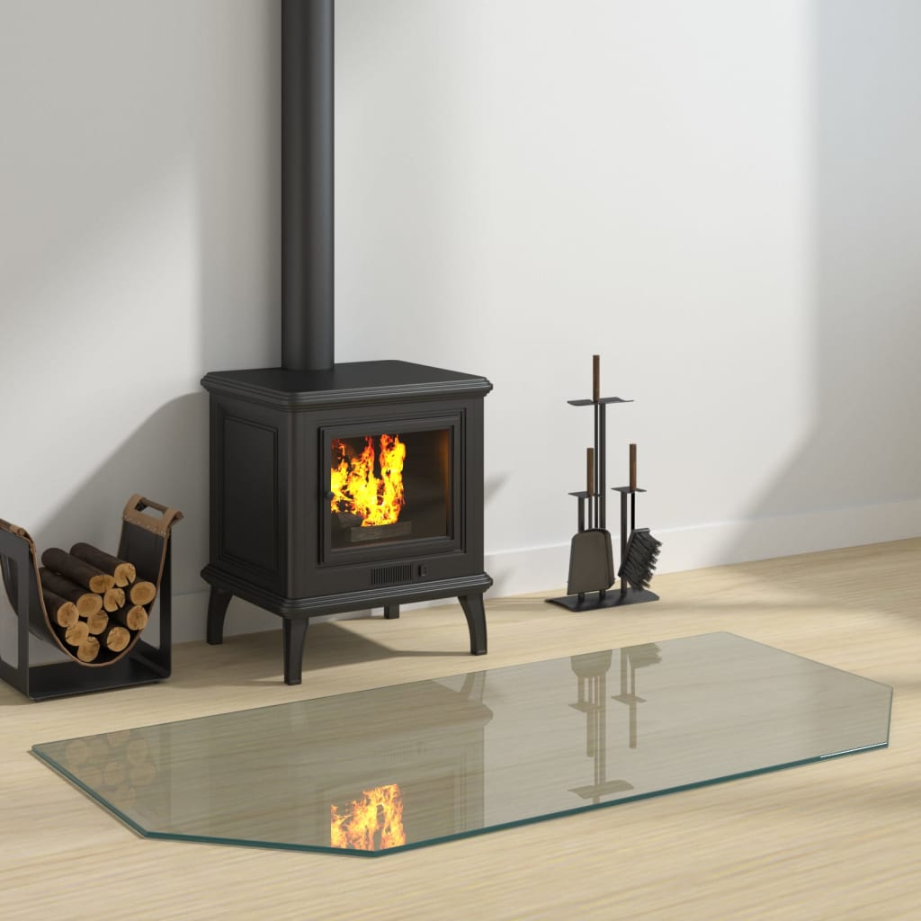 Vidaxl glass plate fireplace hexagonal 120x60 cm