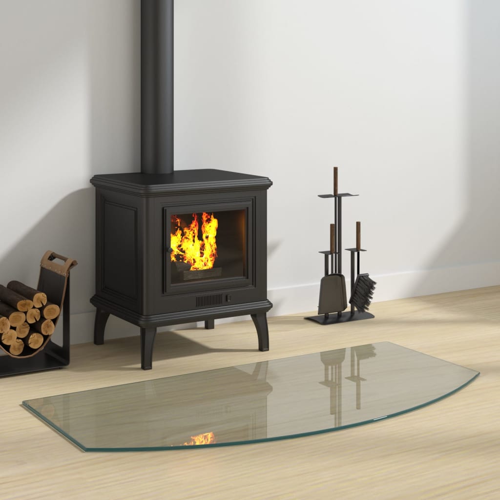 Vidaxl glass plate fireplace 100x50 cm