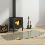 Vidaxl glass plate fireplace 120x60 cm