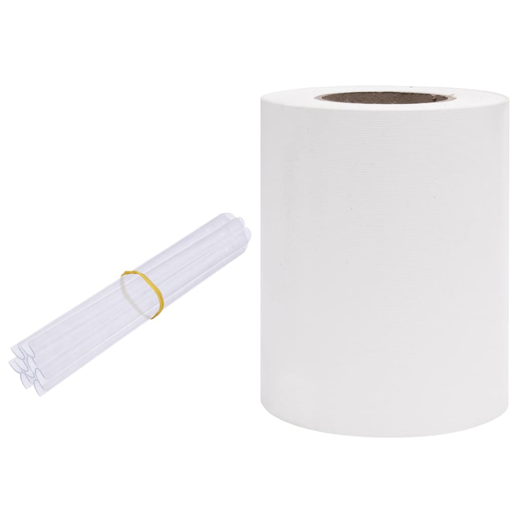 Écran de jardin vidaxl 35x0.19 m PVC blanc