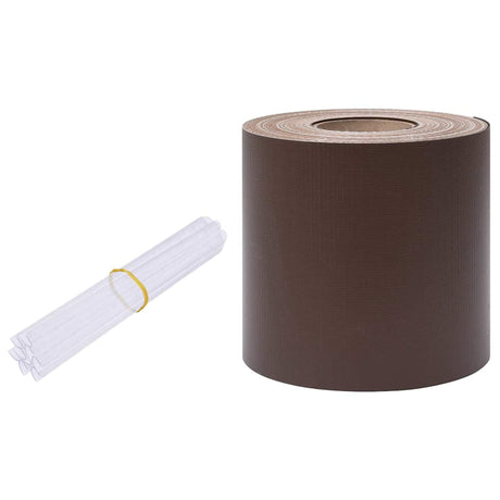 Vidaxl privacystrip 70x0,19 m pvc bruin
