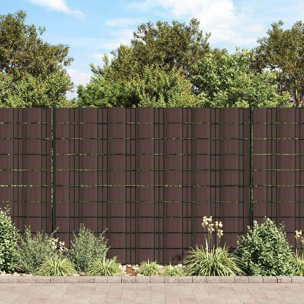 Vidaxl privacystrips 35x0,19 m pvc bruin