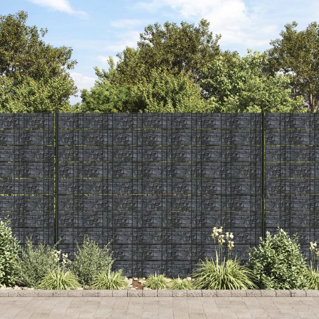 Vidaxl Garden Screen 70x0,19 M PVC Grau