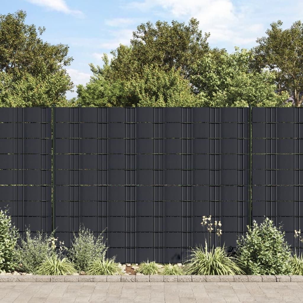 BIDAXL GARDEN SCREENS 4 ST 35X0.19 M PVC MATT Dark Grey