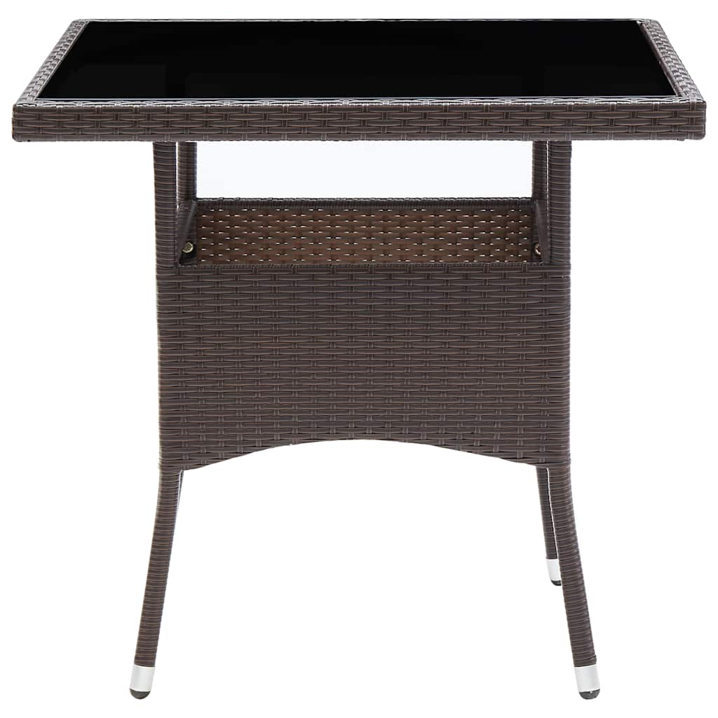 Vidaxl tuintafel poly rattan bruin