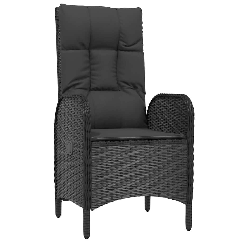 Vidaxl tuinstoelen 2 st poly rattan zwart