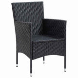 Vidaxl tuinstoelen 4 st poly rattan zwart