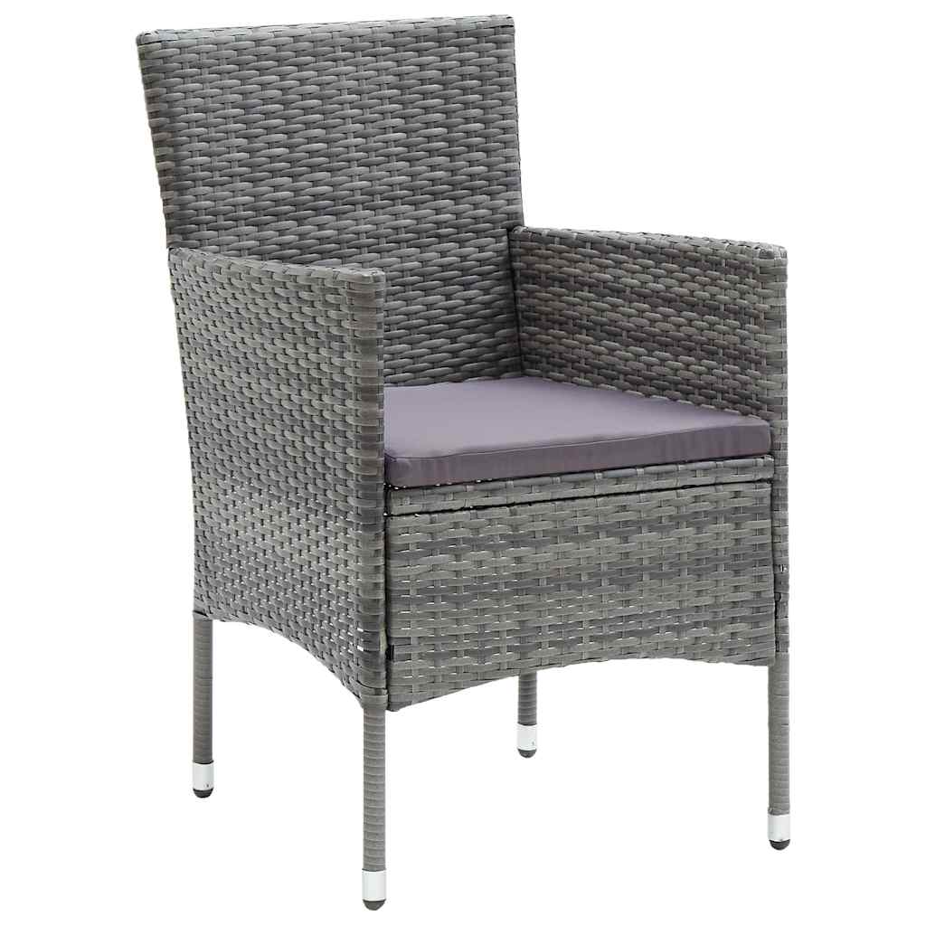 Vidaxl tuinstoelen 4 st poly rattan grijs
