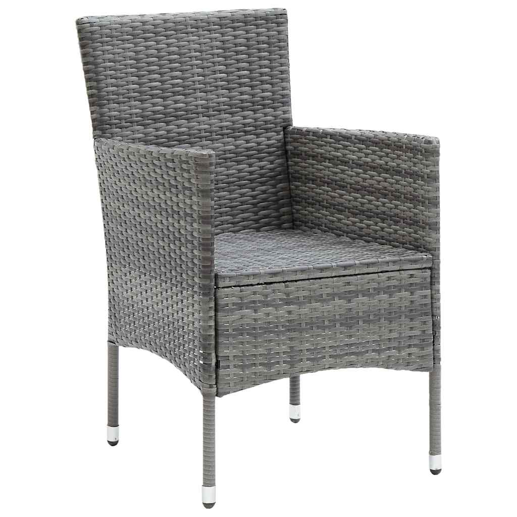 Vidaxl tuinstoelen 4 st poly rattan grijs