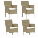 Vidaxl tuinstoelen 4 st poly rattan beige