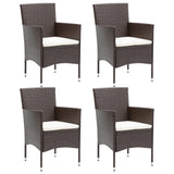 Vidaxl tuinstoelen 4 st poly rattan bruin
