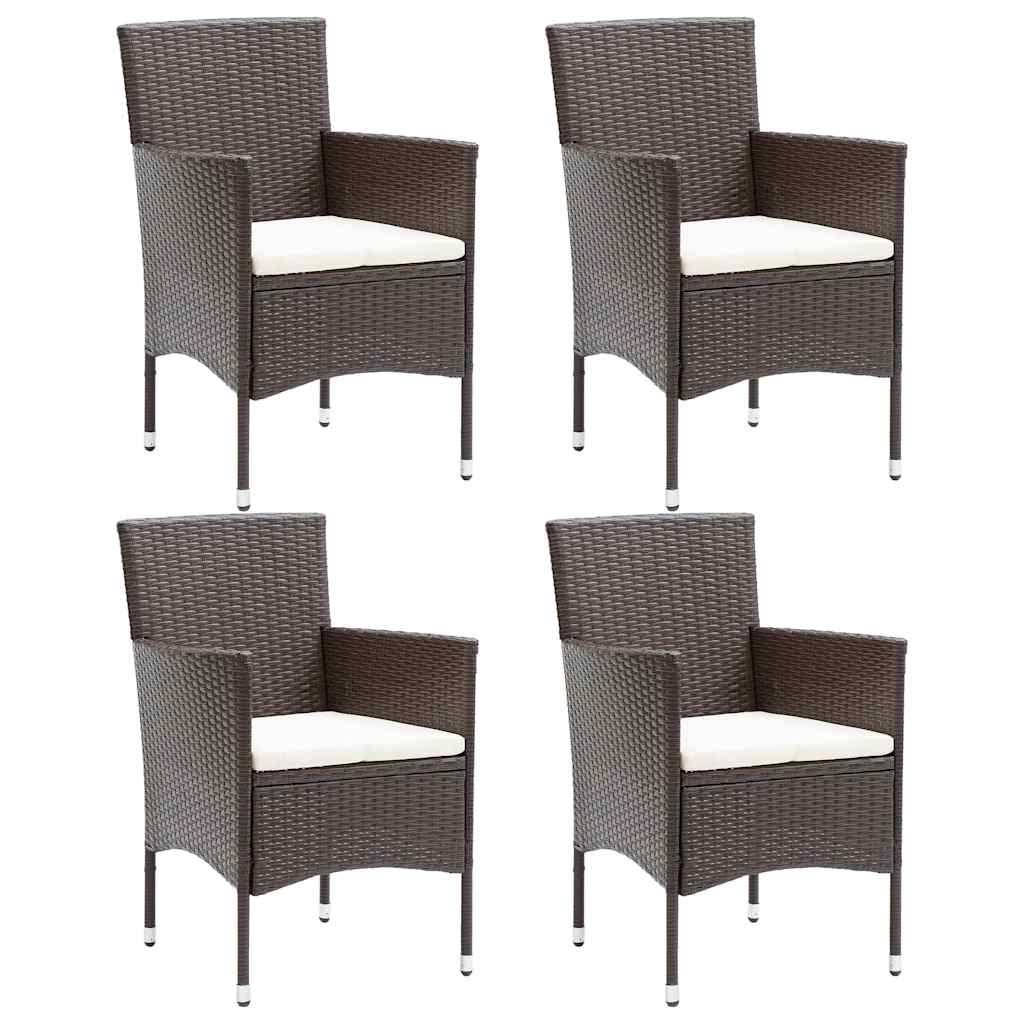 Vidaxl tuinstoelen 4 st poly rattan bruin