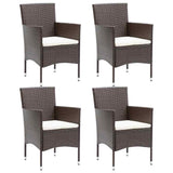 Vidaxl tuinstoelen 4 st poly rattan bruin