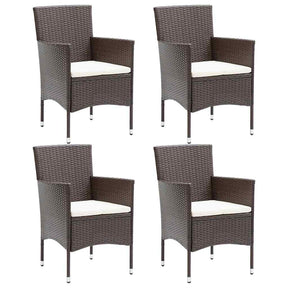 Vidaxl tuinstoelen 4 st poly rattan bruin