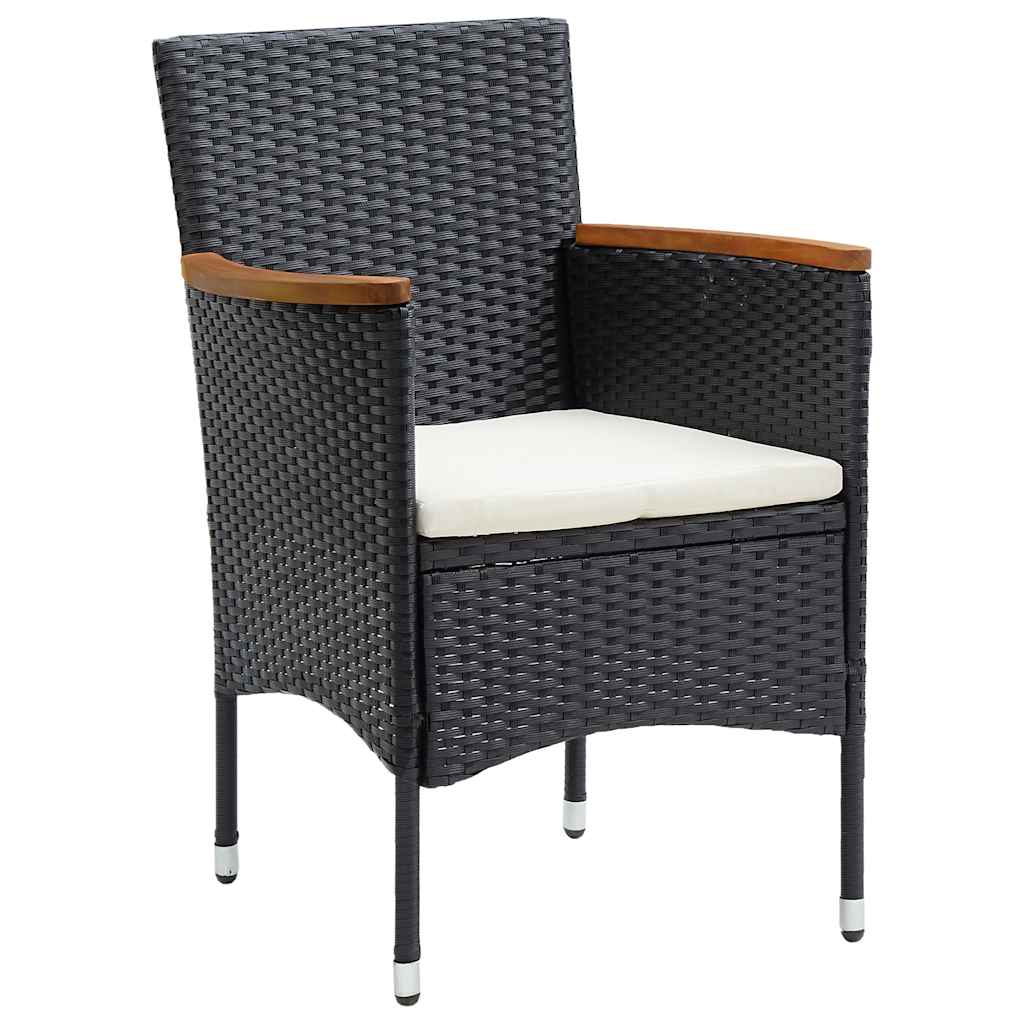 Vidaxl tuinstoelen 4 st poly rattan zwart