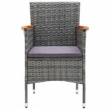 Vidaxl tuinstoelen 4 st poly rattan grijs