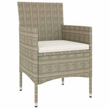 Vidaxl 4-delige tuinstoelen- en voetenbankenset poly rattan beige