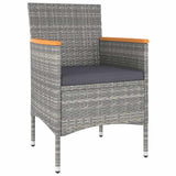 Vidaxl 4-delige tuinstoelen- en voetenbankenset poly rattan grijs