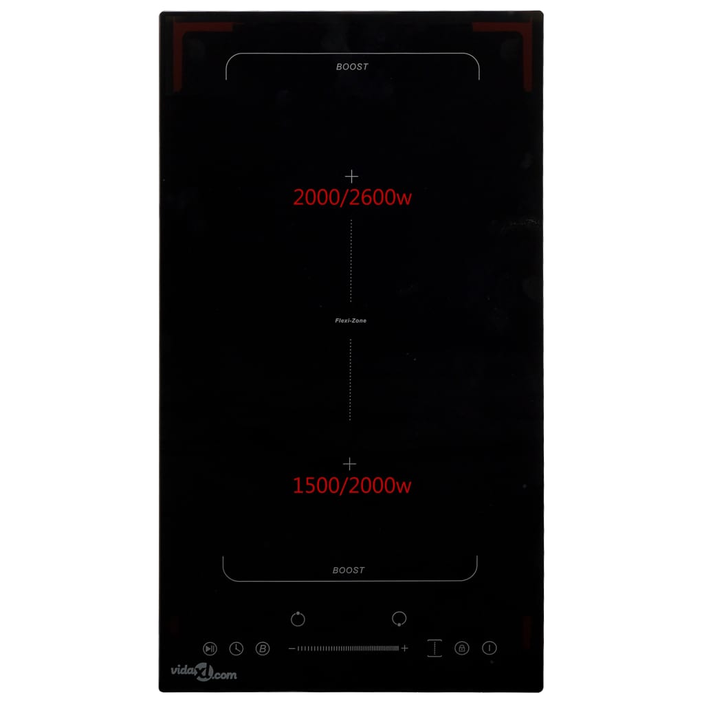 Vidaxl Induction Hob Flexizone 2 Kuhalna območja Natika na dotik 3500 W