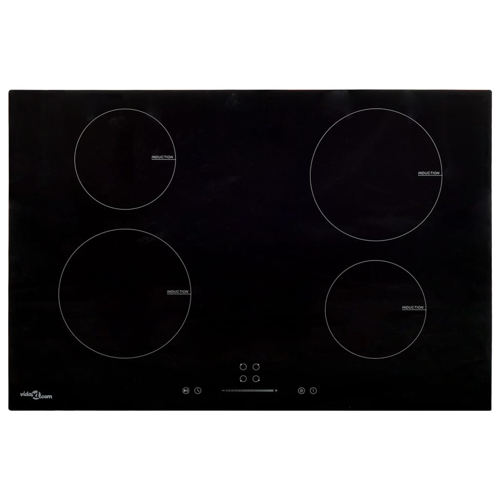 Vidaxl Induction Hob 4 cone Control na dotik 7000 W 77 cm steklo