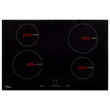 Vidaxl inductiekookplaat 4 zones aanraakbediening 7000 w 77 cm glas