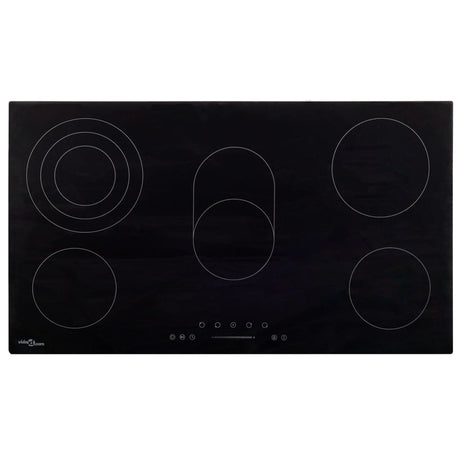 Vidaxl keramische kookplaat 5 kookzones aanraakbediening 8500 w 77 cm