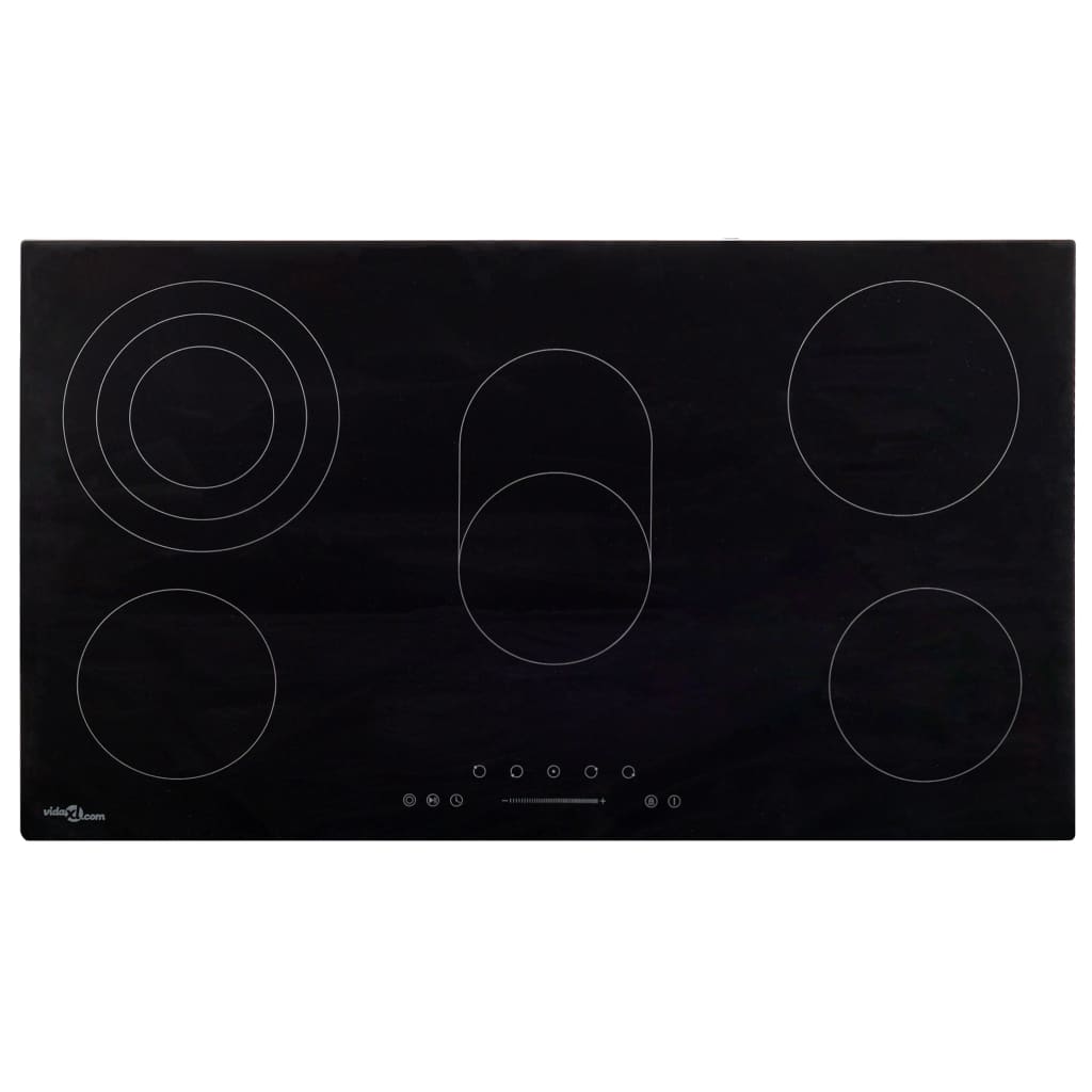 Vidaxl keramična hob 5 cone kuhanja na dotik krmiljenje 8500 W 77 cm