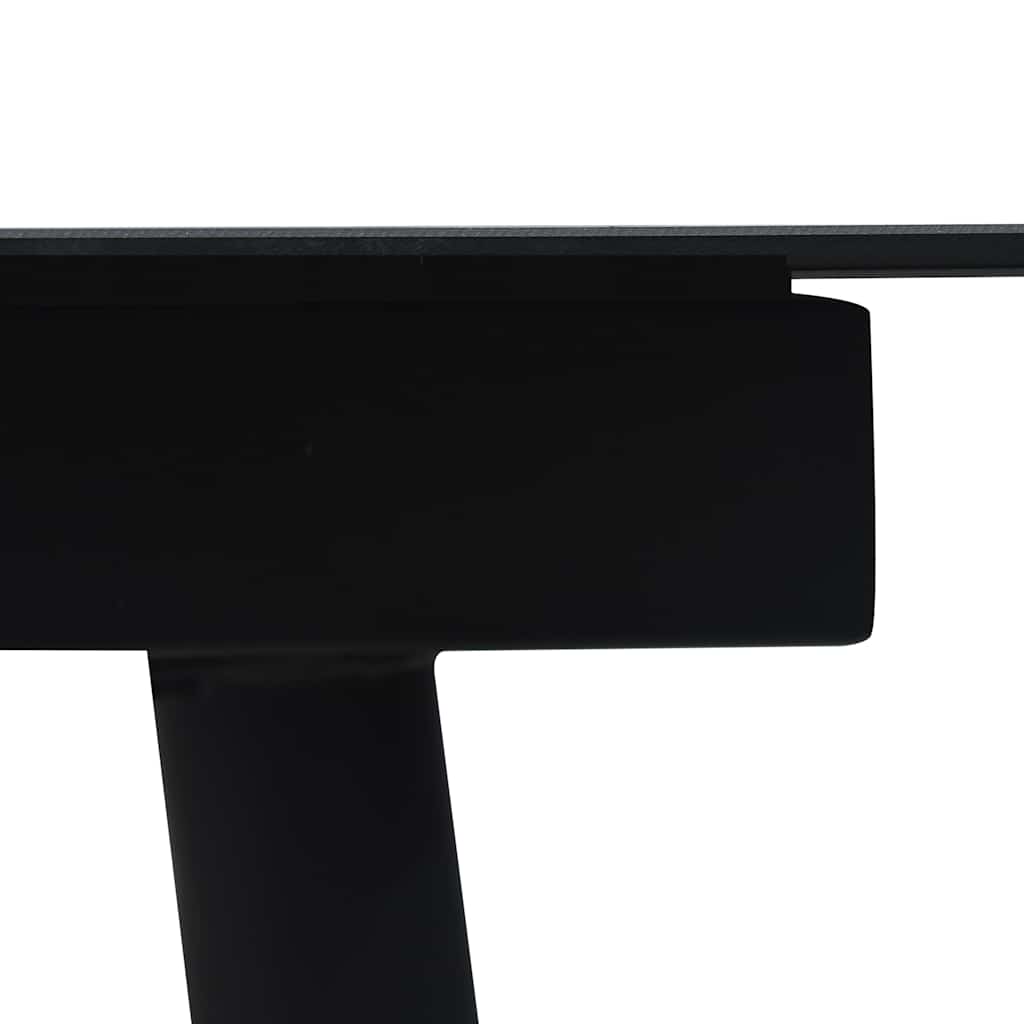 Vidaxl tuintafel 150x80x74 cm staal en glas zwart