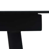 Vidaxl tuintafel 150x80x74 cm staal en glas zwart