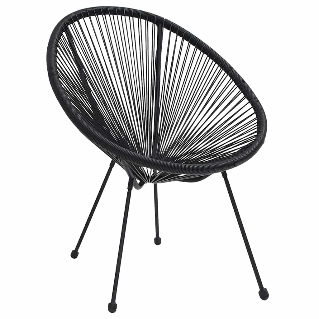 Vidaxl maanstoelen 2 st rattan zwart