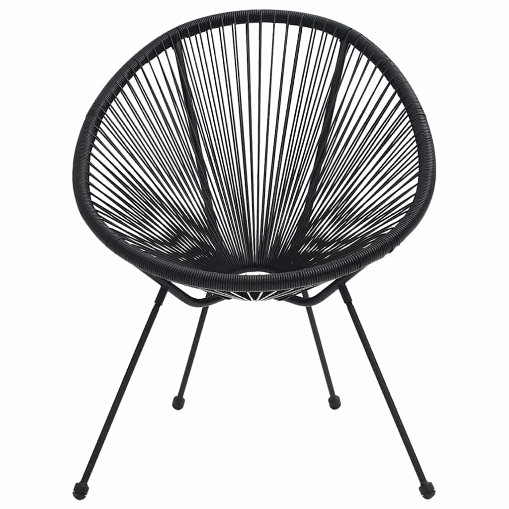 Vidaxl maanstoelen 2 st rattan zwart