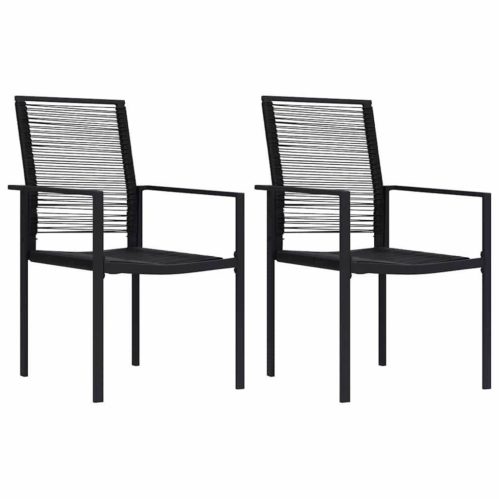 Vidaxl tuinstoelen 2 st pvc-rattan zwart