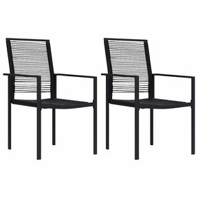 Vidaxl tuinstoelen 2 st pvc-rattan zwart