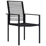 Vidaxl tuinstoelen 4 st pvc-rattan zwart