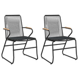 Vidaxl tuinstoelen 2 st 58x59x85,5 cm pvc-rattan zwart