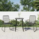 Vidaxl tuinstoelen 2 st 58x59x85,5 cm pvc-rattan zwart