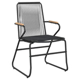 Vidaxl tuinstoelen 4 st 58x59x85,5 cm pvc-rattan zwart