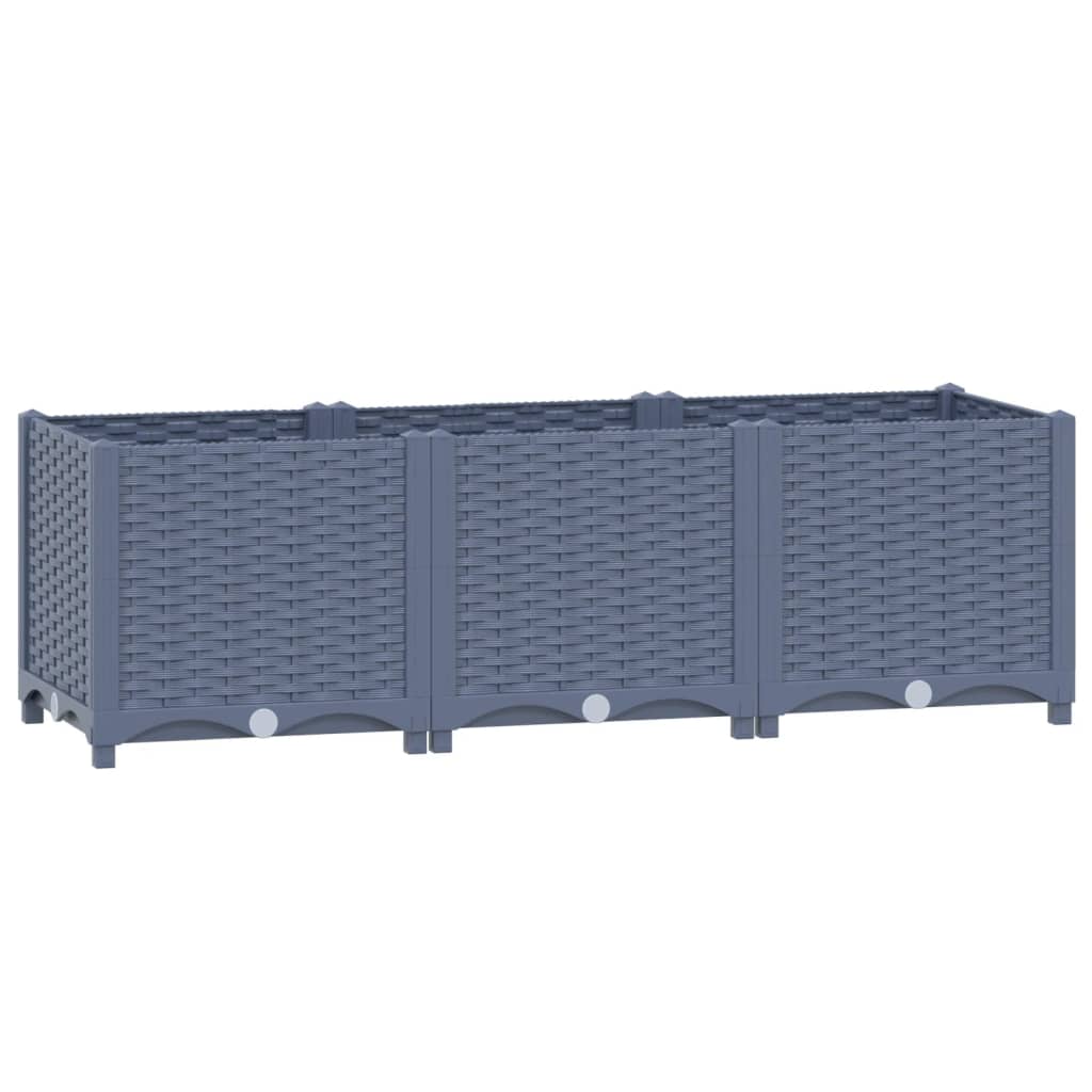 Vidaxl Planter elevado 120x40x38 cm de polipropileno